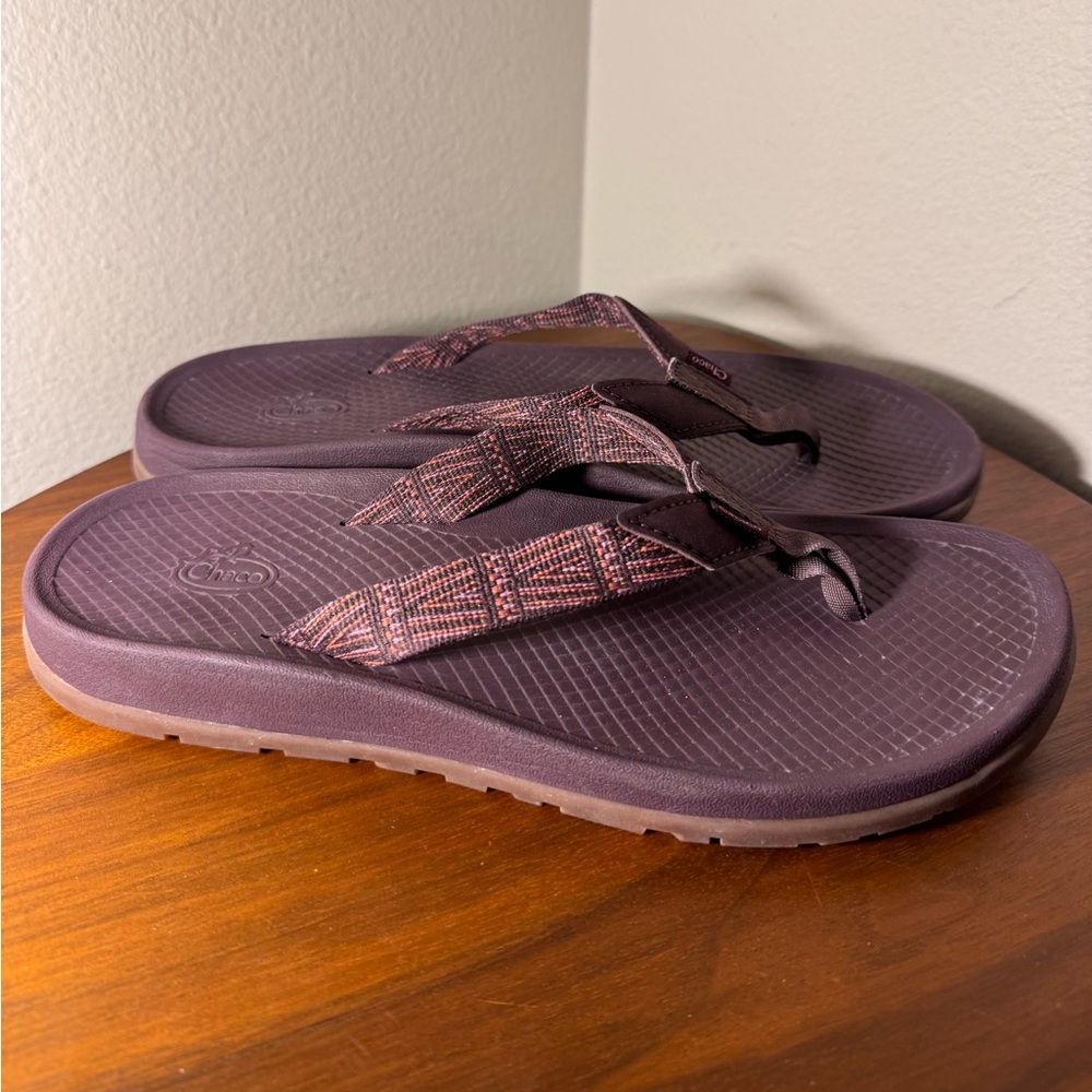 Chaco Lowdown Flip Flop Sandals Wayway Fig Purple Size 8